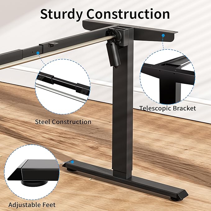 BIZUM Electric Standing Desk Frame, Height Adjustable Sit Stand Desk Base - Image 7