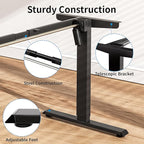 BIZUM Electric Standing Desk Frame, Height Adjustable Sit Stand Desk Base - Image 7