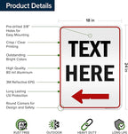 Custom Arrow, Custom Directional Sign, Left Arrow, 18x24 Inches, 3M EGP - Image 6