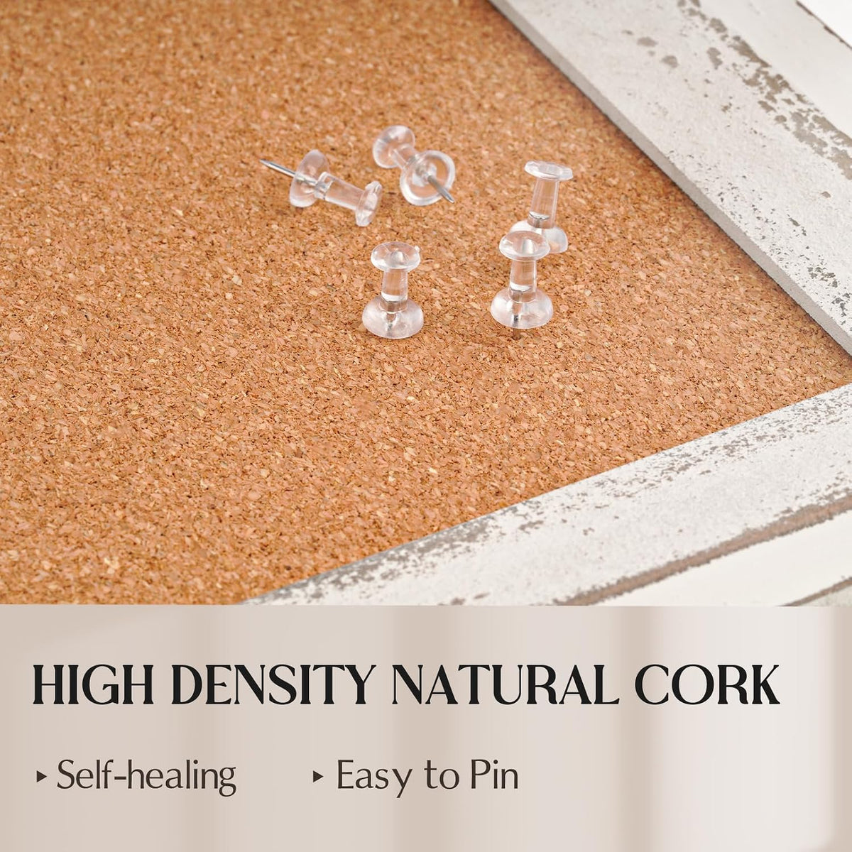 Cork Board Bulletin Board, 24"x18" Corkboard for Wall