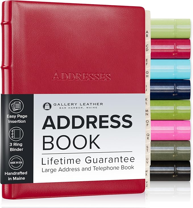 Gallery Leather Large Address Book by GalleryLeather