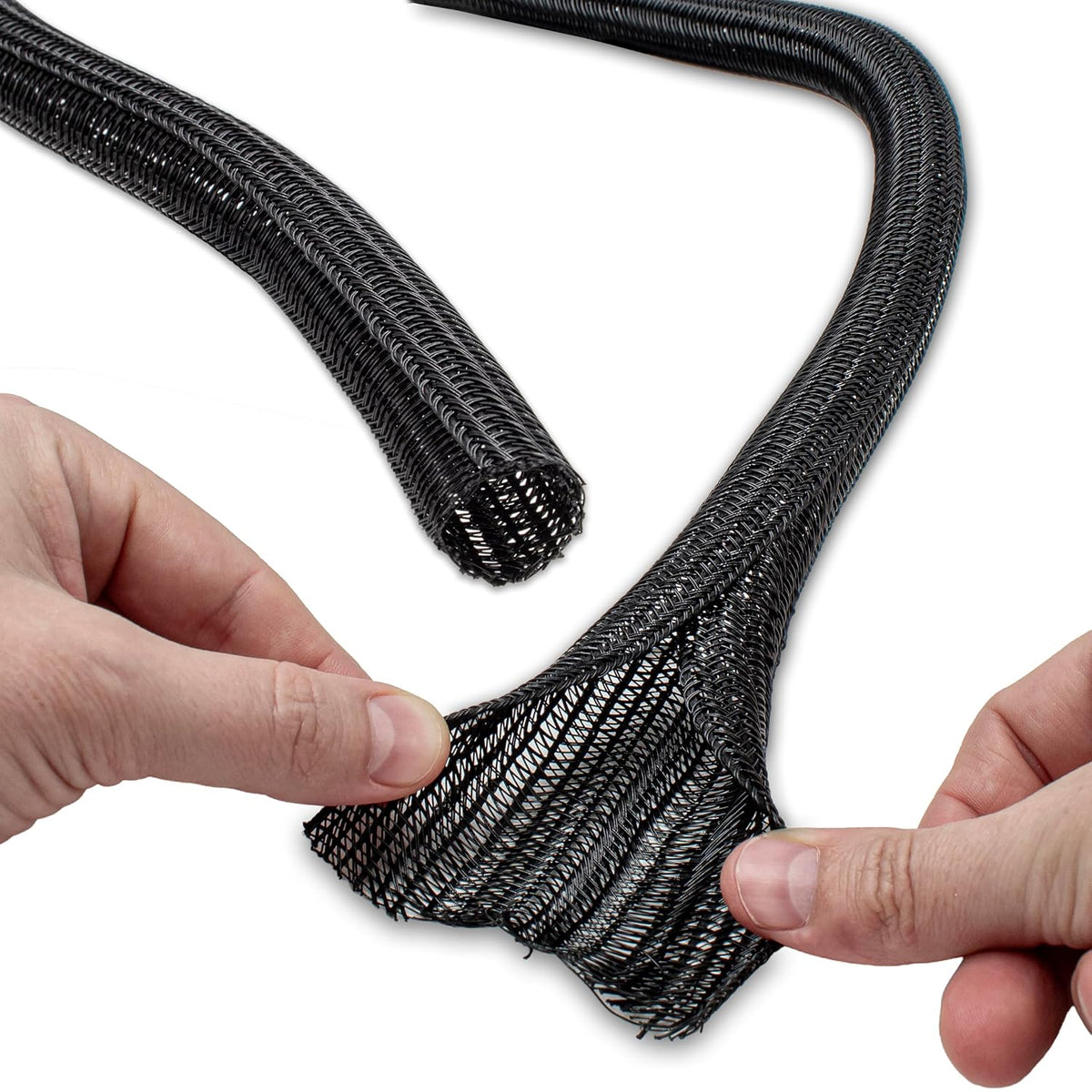 Electriduct 2" Hook Self Closing Wrap Around Sleeve - 250 Feet - Black