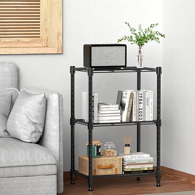 M MZG 450 lbs Steel Storage Shelving 3-Tier Utility Shelving Unit Steel - Image 2