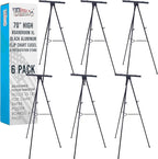 U.S. Art Supply 70" High Boardroom XL Black Aluminum Flip Chart Easel & by USArtSupply
