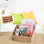 DINGTAI Woven Mail Organizer Countertop, 12 Inch Mail Organizer Basket - Image 7