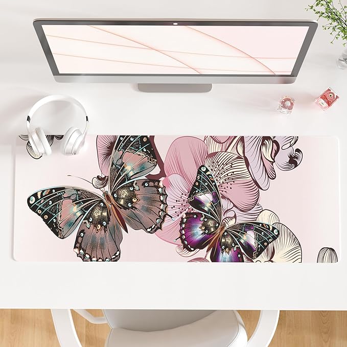 QIYI Large Mouse Pad, PU Leather Desk Blotter Protector, Waterproof Computer by QIYI
