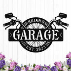 Custom Motorcycle Wheel Metal Signs Personalized Biker Name Sign Custom Garage by HengMeiZiK