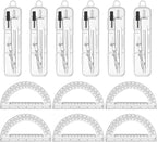 6 Sets Compass and Protractor Sets Student Basics Geometry Math Set Metal by Zuazaor