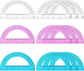 Zonon 12 Pack 6 Inch Plastic Protractor Christian Charity Donation 180 Degrees by Zonon