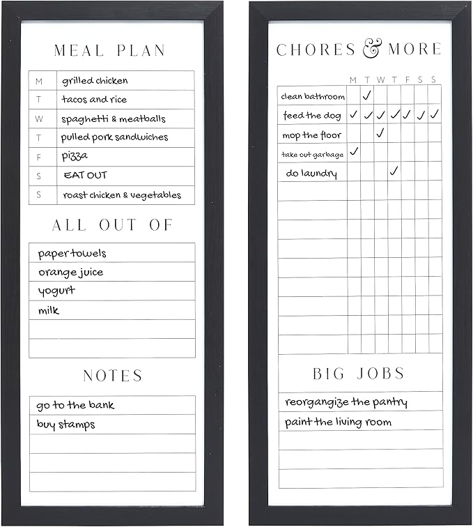 Sheffield Home Set of Two Family Planner Dry Erase Boards Featuring, Chore Chart by SheffieldHome