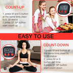 Leumoi 24 Pcs Digital Kitchen Timers Magnetic Back Timers Bulk Large Screen - Image 5