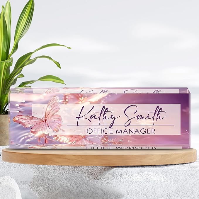 Personalized Name Plate for Desk, Custom Desk Name Plate, Acrylic Name Plate - Image 7