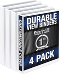 Samsill Durable 1 Inch Binder, Made in The USA, Round Ring Customizable Clear by Samsill
