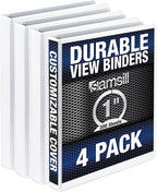 Samsill Durable 1 Inch Binder, Made in The USA, Round Ring Customizable Clear by Samsill