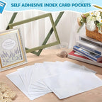 Outus Self Adhesive Shop Ticket Holders Clear Plastic Sleeves Adhesive Pockets - Image 6