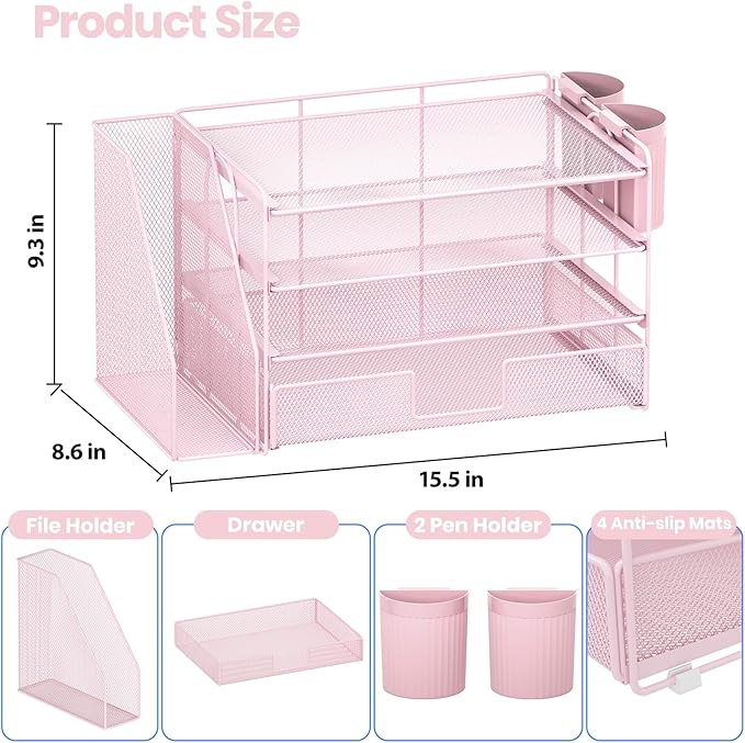 OPNICE Desk Organizer, 4-Tier Desktop File Organizer - Image 6