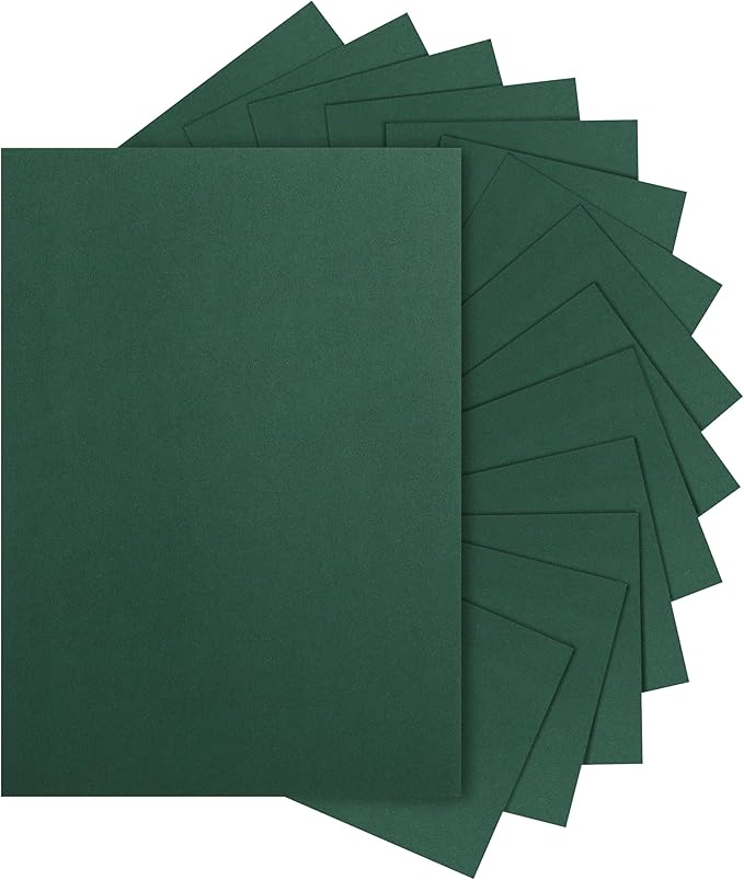 Silunkia 300 Sheets Dark Green Cardstock 8.5 x 11 Certificate Paper, by Silunkia