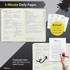 Undated Planner – 90 Day Guided Journal & Productivity Organizer, A5 Daily & - Image 6