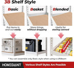 HOMEDANT 5 Tier Storage Shelves Adjustable Laminated Boltless Garage Metal - Image 4