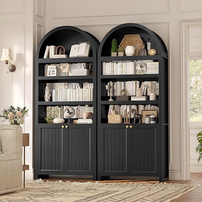 81" Tall Arched Cabinets, Bookcase - Image 8