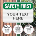 Custom Safety First Sign, OSHA Sign, 12x18 Inches, 3M EGP Reflective .063 - Image 4