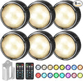 LED Puck Lights with Remote Battery Operated Under Cabinet Lighting Wireless by Onumii