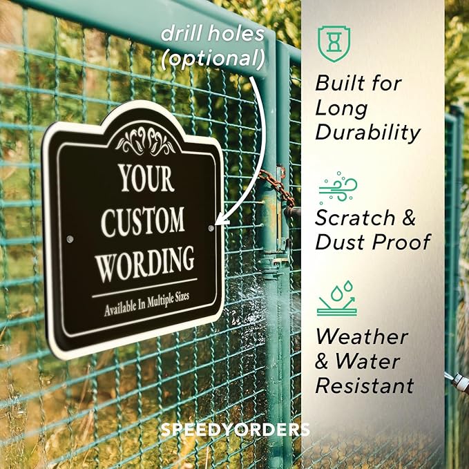 Custom Decorative Outdoor Metal Signs, Customized Driveway Signs, Waterproof - Image 6