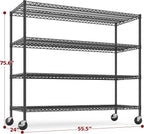 REIBII Set of 2 Storage Shelves Metal Shelving - Image 3