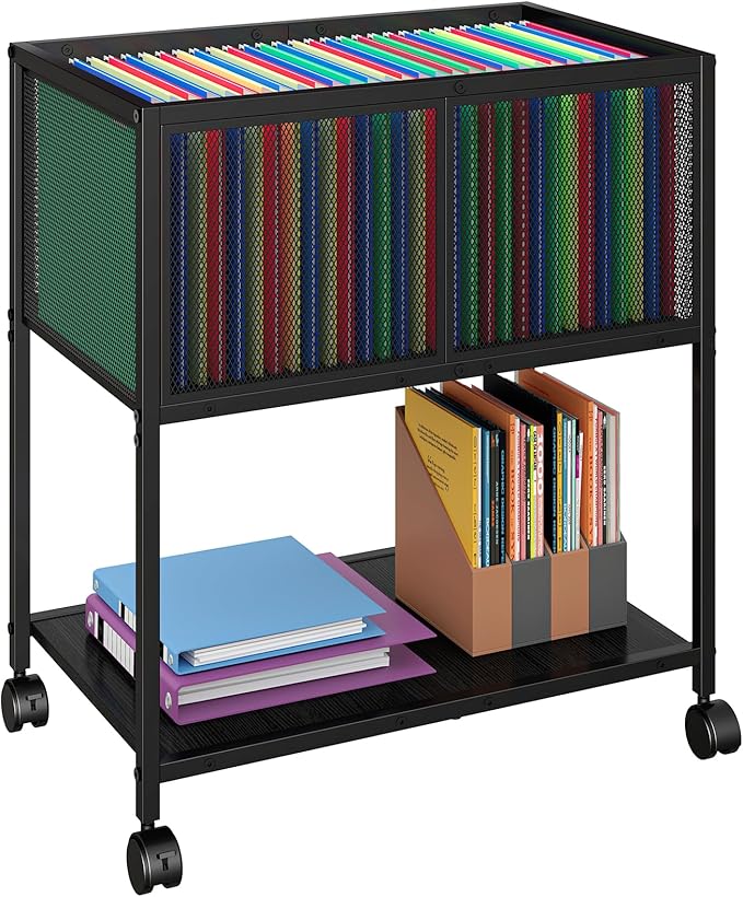 Sbanmao Rolling File Cart, Mobile File Cabinet by shengbaomaoyi