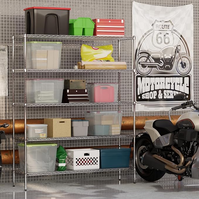 Regal Altair 18" Deep x 60" Wide x 74" Height Wire Shelving Kit | 5-Tier | NSF - Image 5