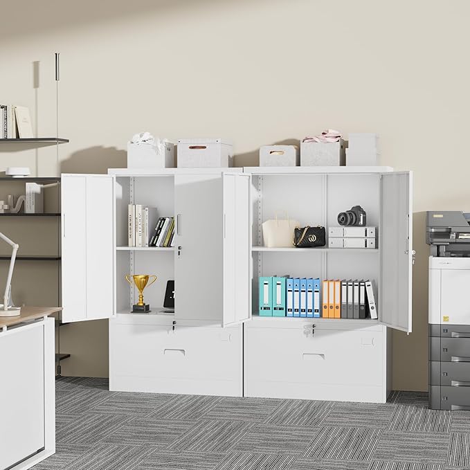 INTERGREAT Metal Filing Drawer Cabinet, Metal File Cabinet - Image 7