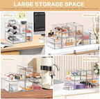 Desk Organizer with 14 Drawers, FODIENS 14 Packs Acrylic Stackable Desktop - Image 6