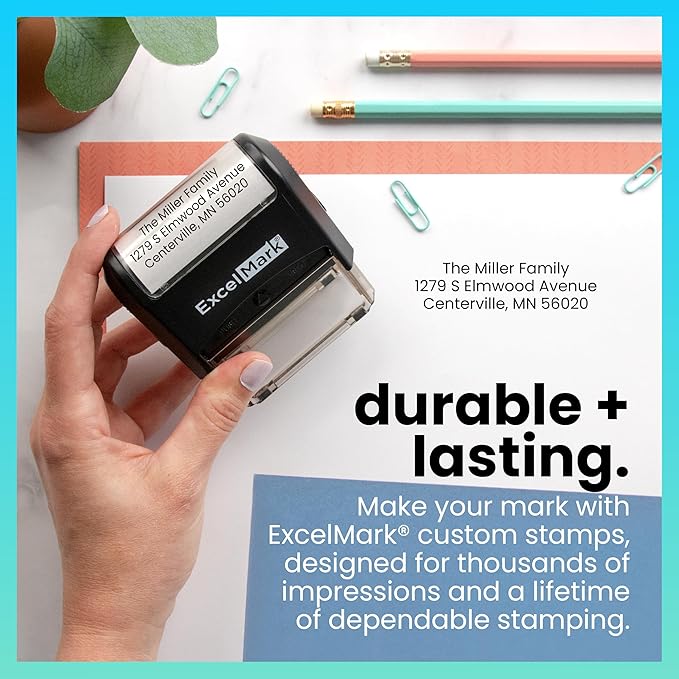 ExcelMark Custom Stamp – Clear & Crisp Impressions – Personalized Self-Inking - Image 4