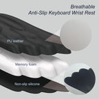Angel Wing Wrist Rest,Cute Wrist Rest for Keyboard and Mouse,Hand Rests Set Include Ergonomic Keyboard & Mouse Hand Rest and Coaster,Filled Resilient Memory Foam,for Work,Study,Gaming (Pink)