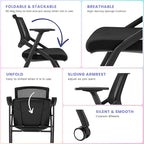 40 Pack Chairs Stackable Conference Room Chairs - Image 5