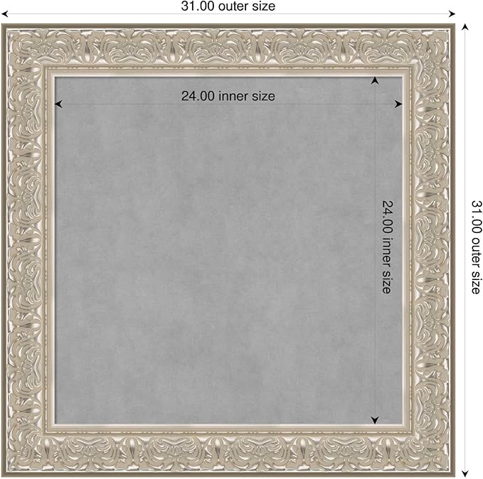 Amanti Art Silver Framed Magnetic Board 31x31 Medium Vision Board - Image 2