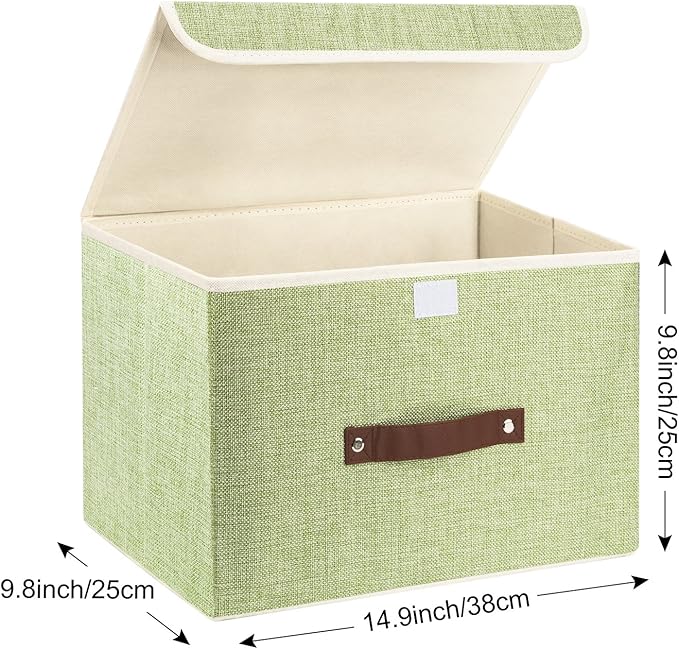 TYEERS Collapsible Storage Boxes, Washable Fabric Storage Bins - Image 2