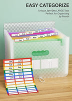 ABC life 12 Pockets Accordion File Organizer Expanding File Folders, Portable - Image 4