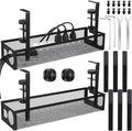 2 Pack Under Desk Cable Management Tray, 15 Inch No Drill Metal Mesh Organizer by Unknown