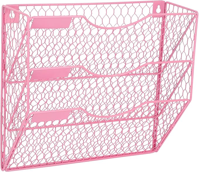 EASEPRES Mail Organizer Wall Mount Hanging File Holder Storage, Metal Chicken - Image 7