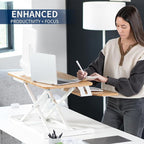 VIVO 32 inch Desk Converter, K Series, Height Adjustable Sit to Stand Riser - Image 4