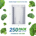 Amiff Silver Thermal Bubble Mailer, 5 x 9 Inches. 250 Pack Metallic Bubble - Image 2