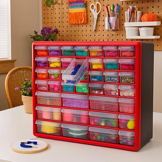Akro-Mils 44-Drawer Plastic Drawer Storage Cabinet - Image 9