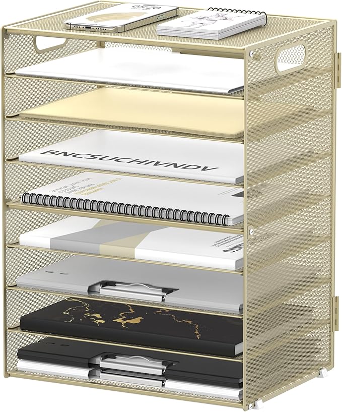 DALTACK 9-Tier Paper Letter Tray Desk Organizer by DALTACK