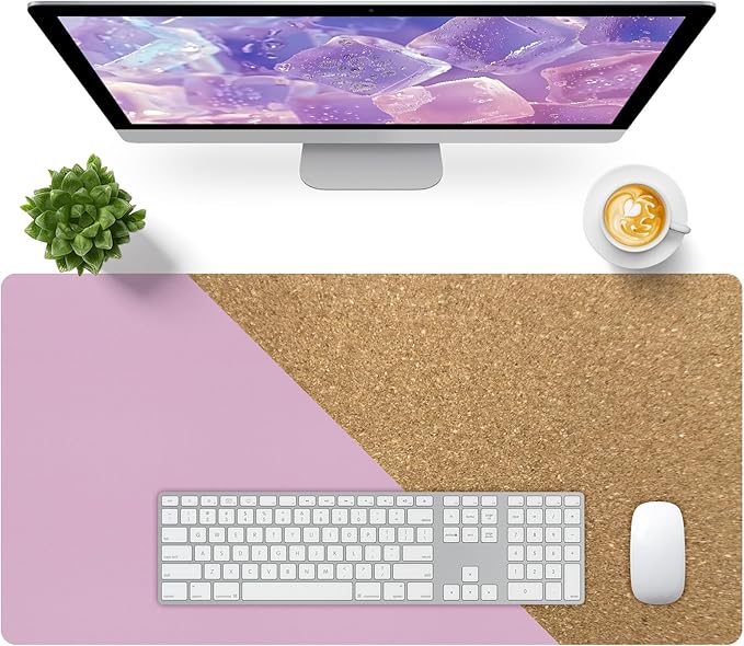 Bloss Purple Desk Mat, Leather Desk Pad, Desk Matt by Bloss