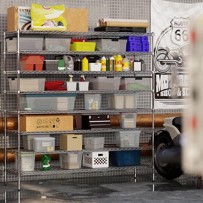 Regal Altair 21" Deep x 72" Wide x 74" Height Wire Shelving Kit | 8-Tier | NSF - Image 6