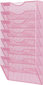 EasyPAG 8 Pocket Mesh Wall File Organizer, Hanging Paper Folder Holder by EasyPAG