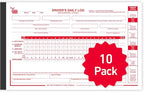 10 Pack Driver Daily Log Books for Truck Drivers by BuckUSA