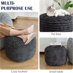 shouren stuffed round ottoman,pouf ottoman foot rest,20 x on a desk or shelf