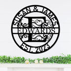 Personalized Metal Name Signs, Split Letter Monogram Wall Decor, Custom Last - Image 3